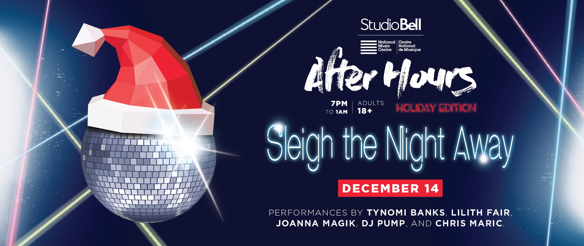 Studio Bell After Hours Returns to Sleigh the Night Away with Drag Superstar Tynomi Banks, Joanna Magik, and DJ Pump on December 14