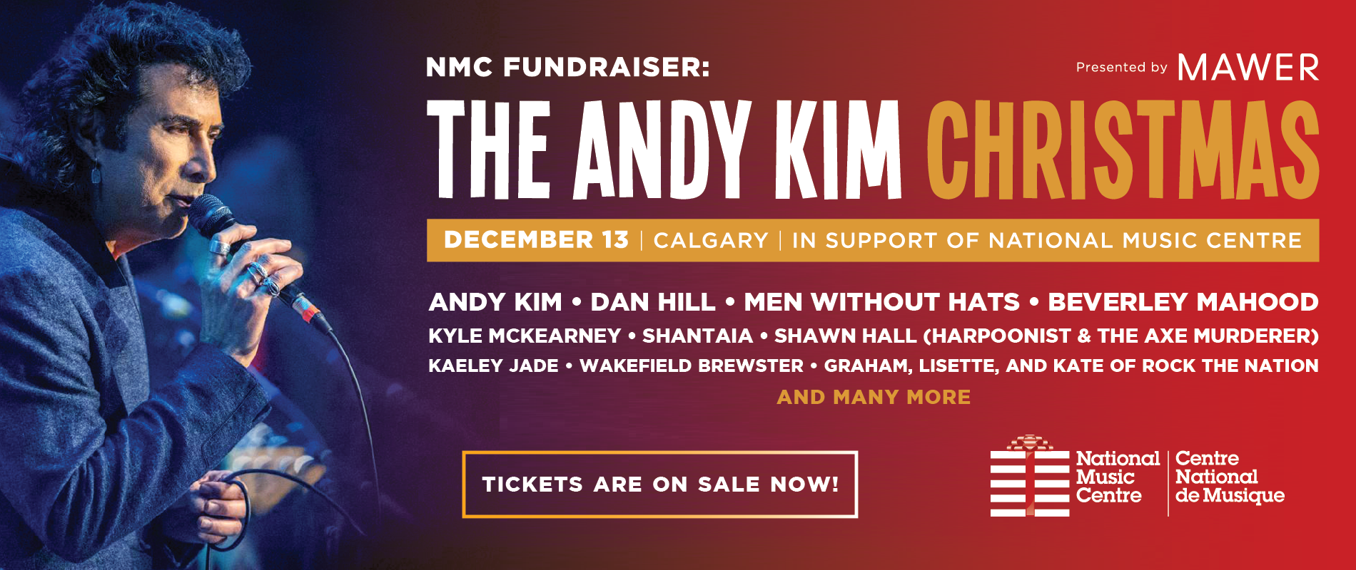 The Andy Kim Christmas Coming Back to Calgary on December 13 in Support of the National Music Centre