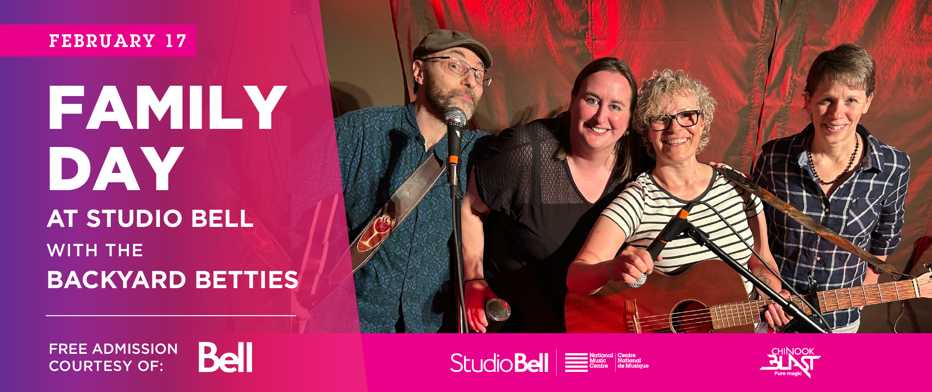 National Music Centre Announces Family Day with the Backyard Betties with Free Admission, Courtesy of Bell